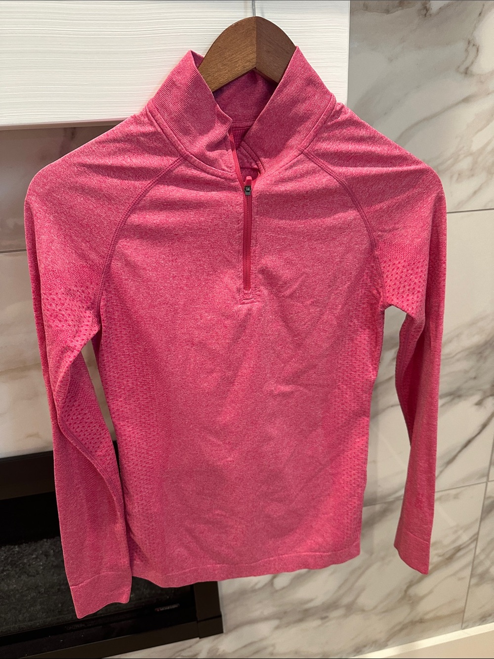 Figs Pink Half-Zip Athletic Top